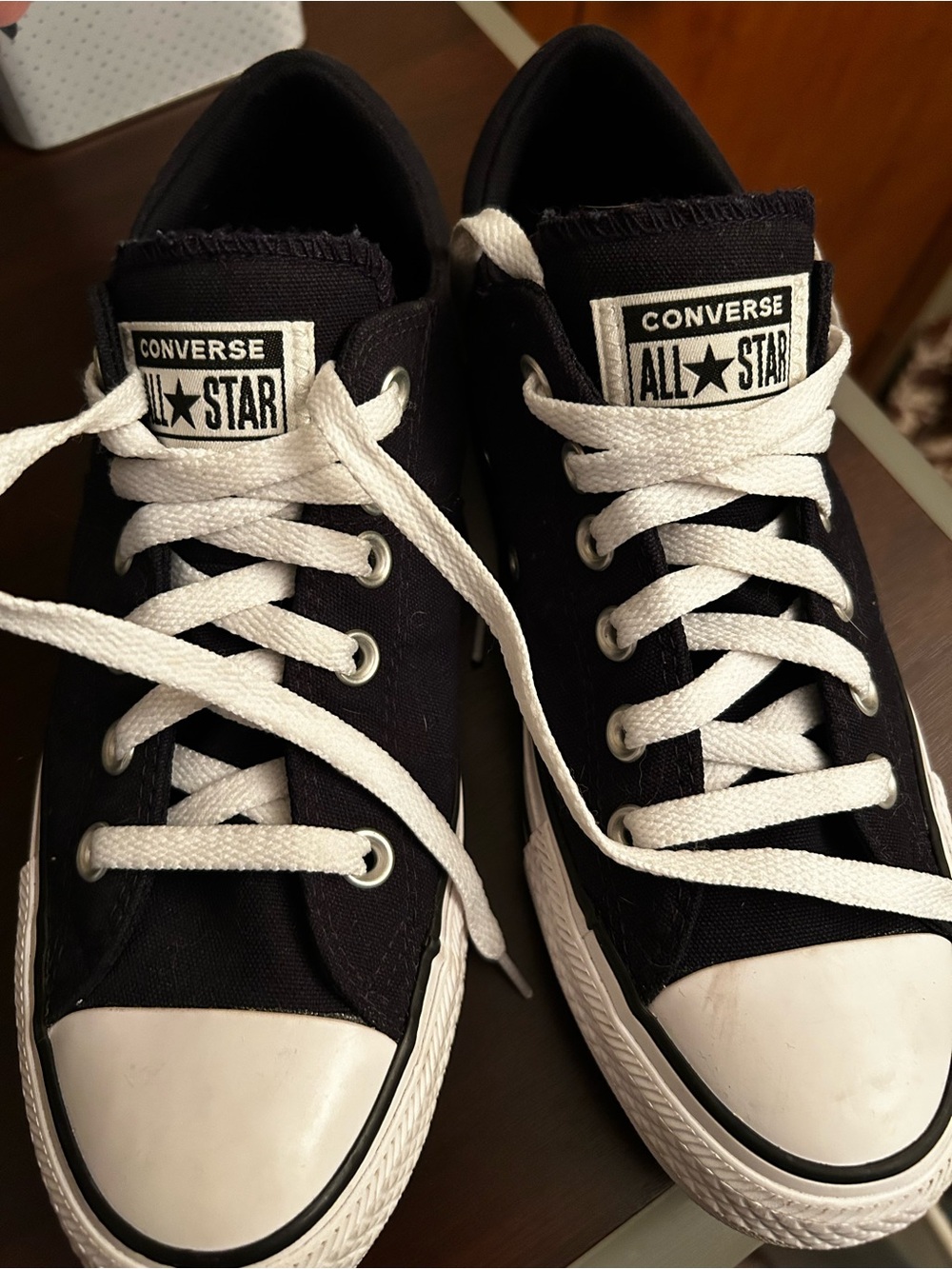 New w/o tags- Converse Black and White Low Top Sneakers